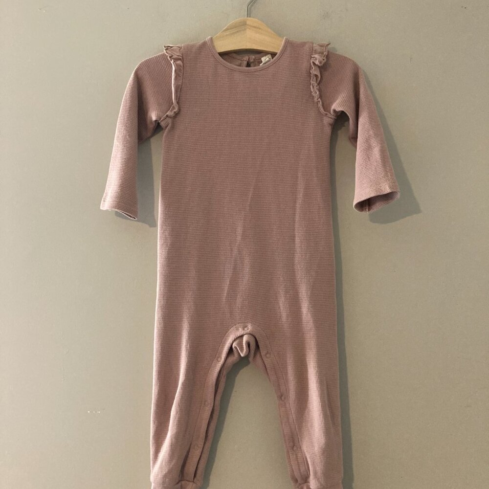$17 ADD ON Colored Organics waffle long romper Zara Janie and Jack‎ Baby Gap